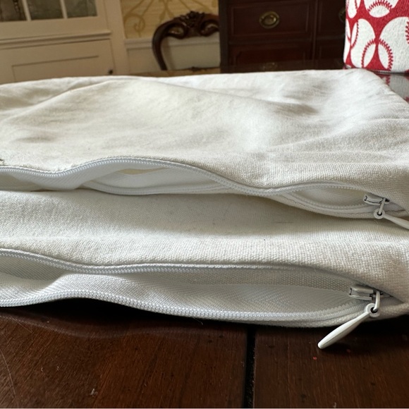 S Monogram Appliqué throw Pillow zippered Covers. Two 18 x 18. Lime Green & Pink - Picture 4 of 4